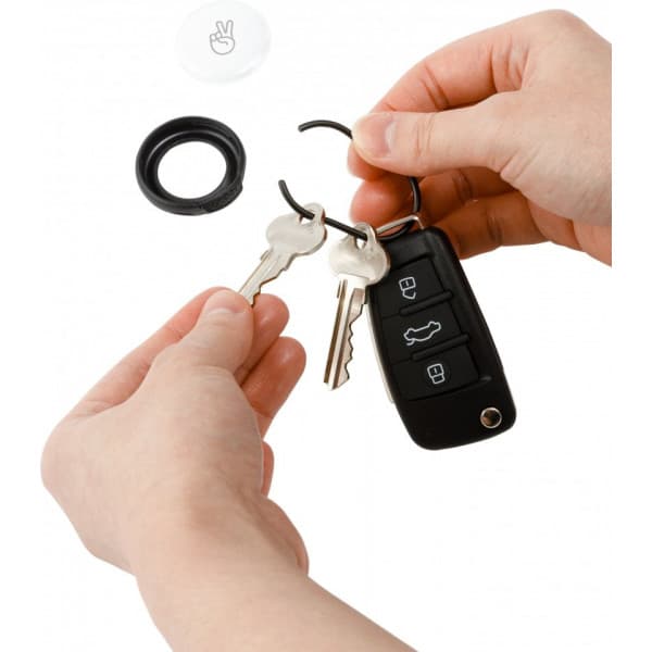 Orbitkey Slim Case for AirTag -pidike avainrenkaalla, musta