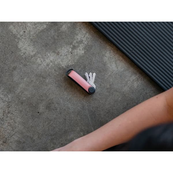Orbitkey Hybrid Leather Key Organiser - nyckelring, pastellrosa