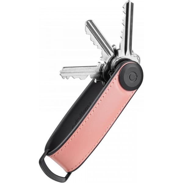 Orbitkey Hybrid Leather Key Organiser - nyckelring, pastellrosa
