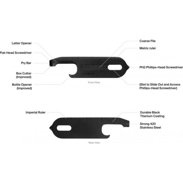 Orbitkey Multi-Tool v2 - multiverktyg, svart