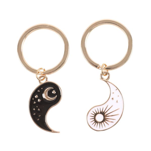 Something Different Yin Yang Keyring (Pack of 2) Black/White One Size