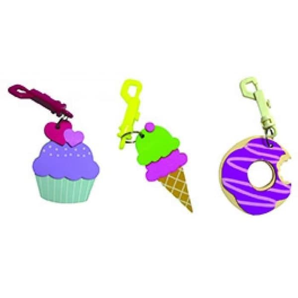 Hobbyset - MegaCrea - Nyckelring-set med godis - 3 nyckelringar - 9 skumformer - Blandat