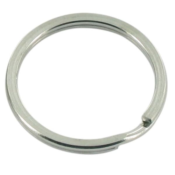 Dubbelringar - MÉGACRÉA - 3 cm - Silverfärgad metall - Paket med 6 - Perfekt för nyckelringar