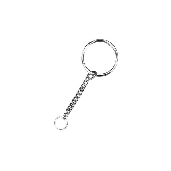Nyckelring med kedja, ø2,5cm, 4 stycken