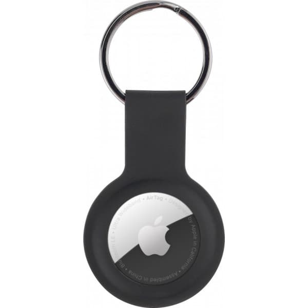 FoneKit silikonhållare med nyckelring, Apple AirTag, svart