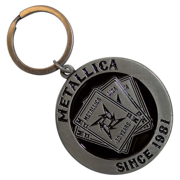 Metallica 30th Anniversary Playing Card Keyring Keychain One Size