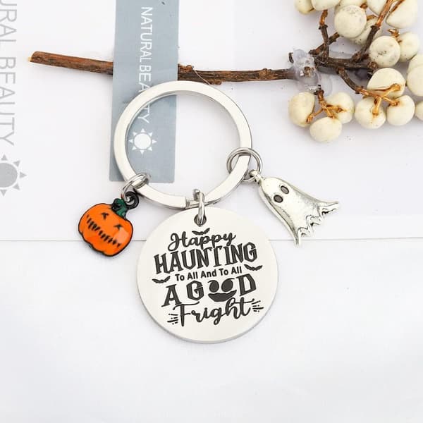 INF Halloween Nyckelring, Spökjakt Nyckelring i rostfritt stål