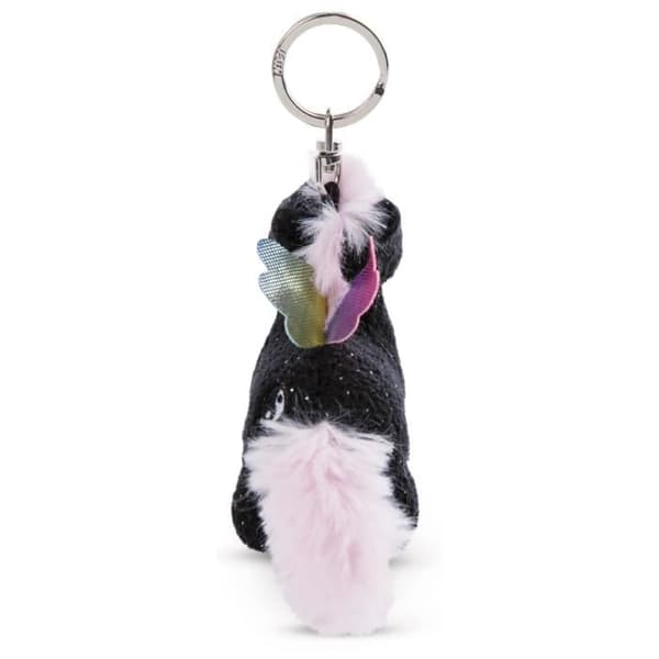 Nici nyckelring Unicorn Yin 9 x 10 cm polyester svart/rosa