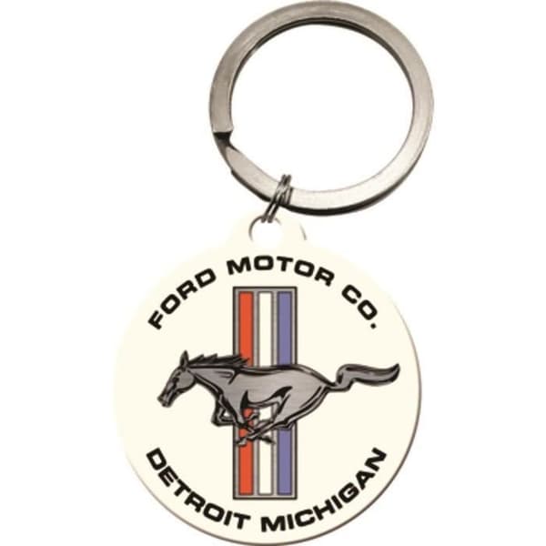 Rund nyckelring: Ford Mustang-logotyp