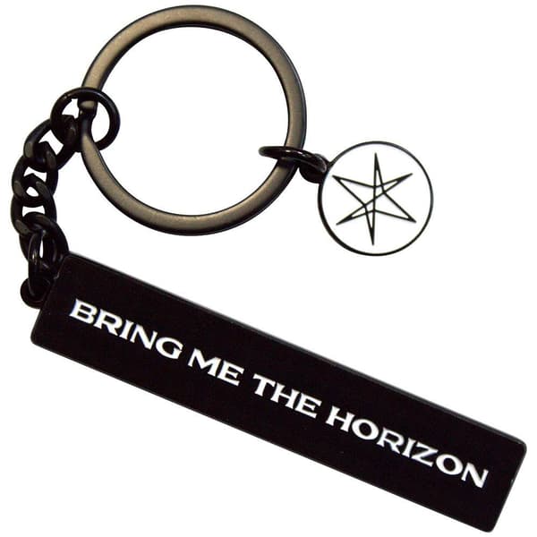 Bring Me The Horizon 6 Point Star Logo Keyring Black/White One Size