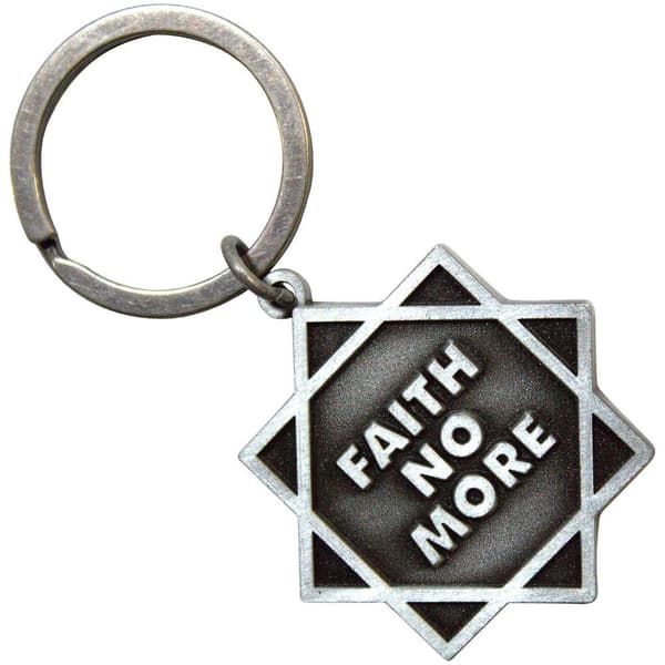 Faith No More Star Enamel Logo Keyring Grey/White One Size