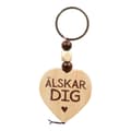 Pikkukuva 1 / 2: Nyckelring Älskar Dig Trä Hjärta Wooden Heart