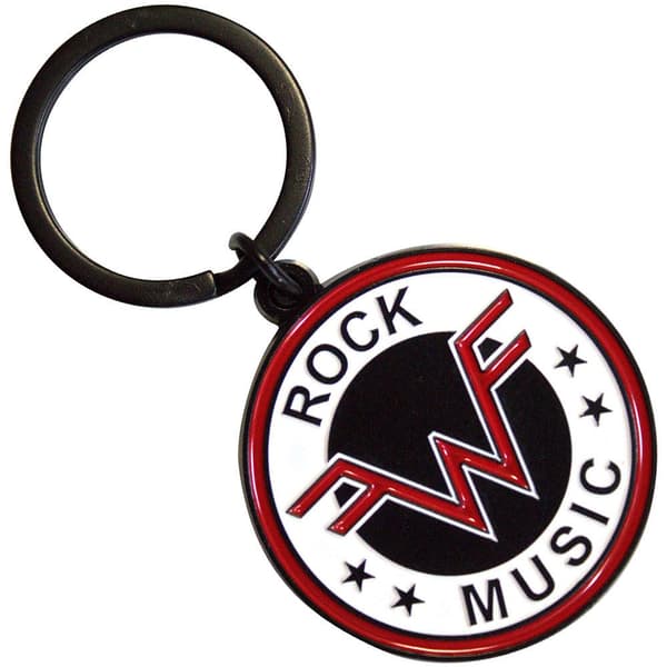 Weezer Nyckelring med rockmusikemblem White/Red/Black One Size