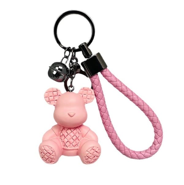 Nyckelring med Charmig Teddy/Bear - Lyxig Dekoration för Nycklar och Väskor