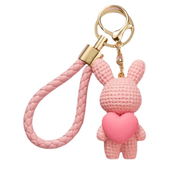 Nyckelring med Charmig Teddy/Bear - Lyxig Dekoration för Nycklar och Väskor