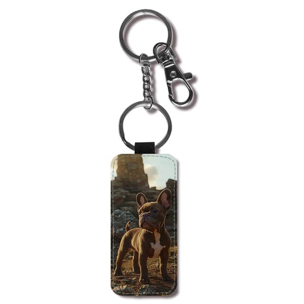 Hund Fransk Bulldog Nøkkelring