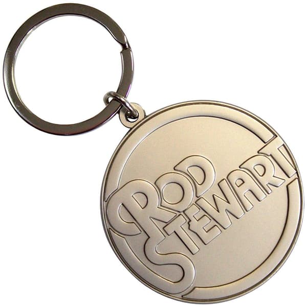 Rod Stewart Nyckelring med staplad logotyp Silver One Size