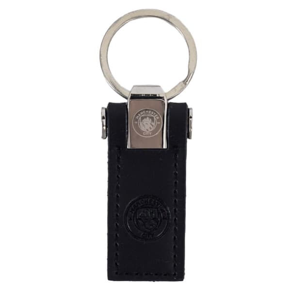 Manchester City FC Crest Leather Keyring