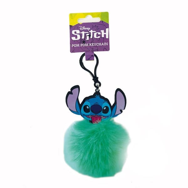 Lilo & Stitch You´re My Fave Pom Pom Keyring Blue/Green One Size