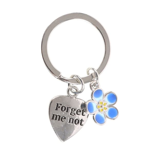 Something Different Forget Me Not Flower Enamel Keyring Silver/Blue One Size