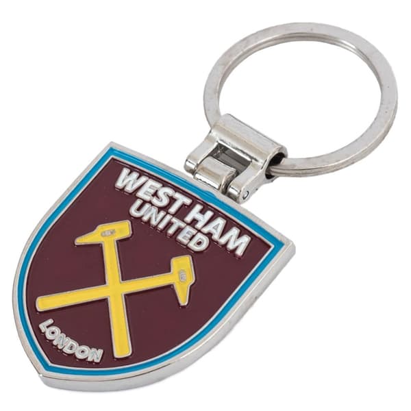 West Ham United FC Executive Crest Keyring Maroon/Silver One Size