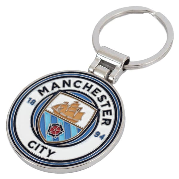 Manchester City FC Executive Crest Keyring Blue/Silver One Size