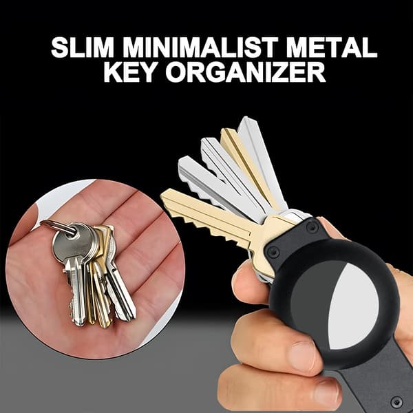 INF T5 aluminiumslegering nøkkelring Airtag Holder med skrutrekkere