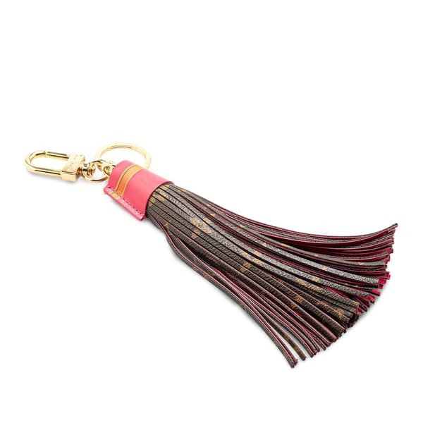 Pre-owned Louis Vuitton Monogram Summer Trunk Tassel Bag Charm Key Holder Brown
