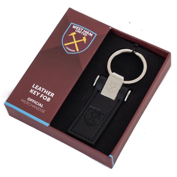 West Ham United FC Leather Keyring