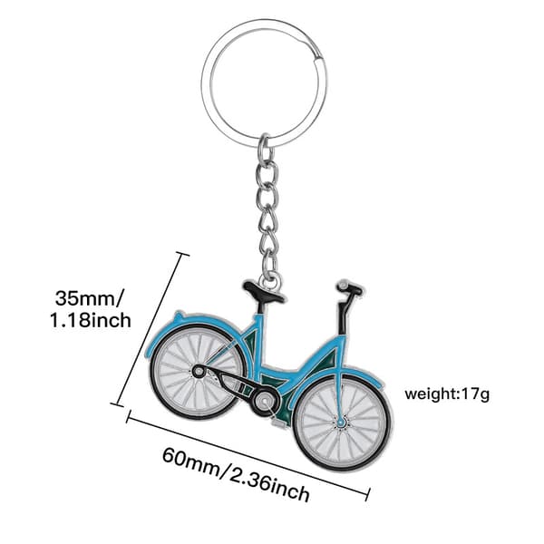 INF Miniatyrcykelnyckelring - Nyckelring i metall för cykel