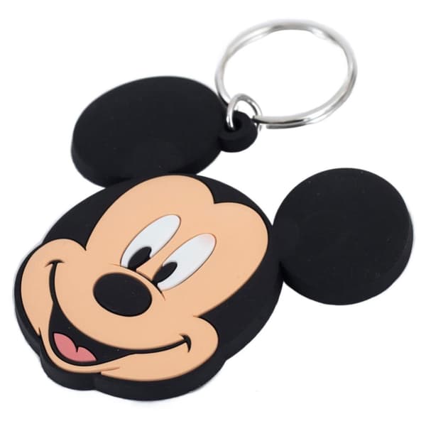 Disney PVC Mickey Mouse Keyring Black/Beige/White One Size