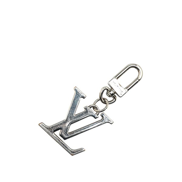Pre-owned Louis Vuitton Brass LV Initials Key Holder Silver