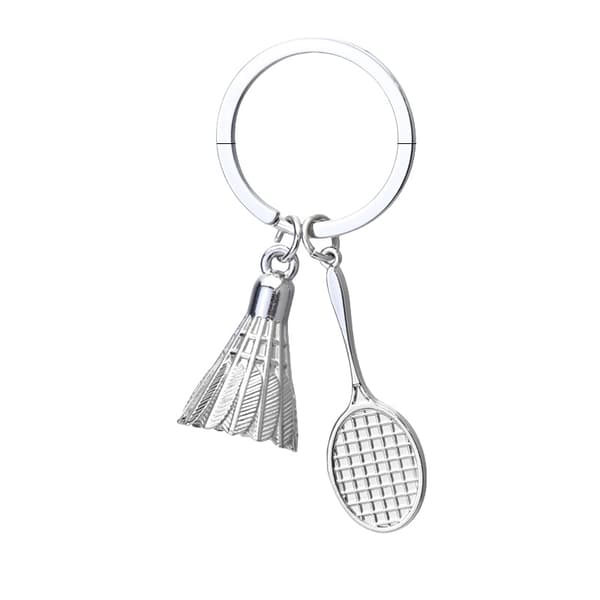 INF Sølv Badminton Ketsjer Nøglering X-450 - Stilfuld Sportgave