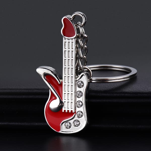 INF Nøkkelring med diamantgitar