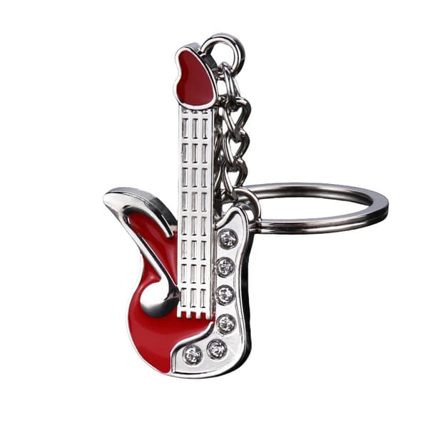 INF Nøkkelring med diamantgitar