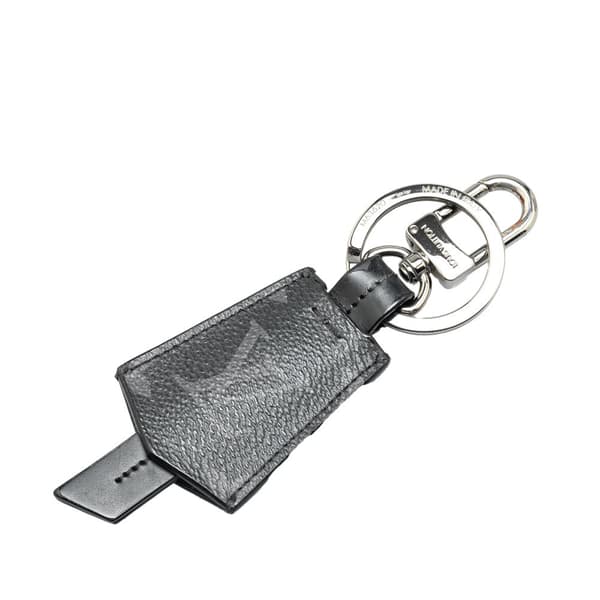 Pre-owned Louis Vuitton Monogram Eclipse Clochette Bag Charm and Key Chain Black