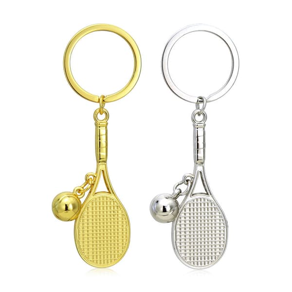 INF Tennisnyckelring X-1796 (Guld) - Snygg nyckelring i metall