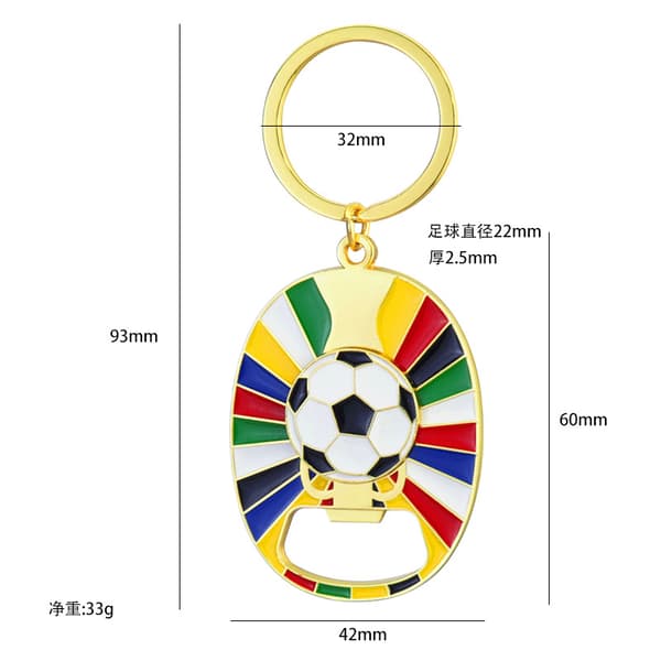INF UEFA Euro 2024 avaimenperä - Kultainen pullonavaaja-avaimenperä