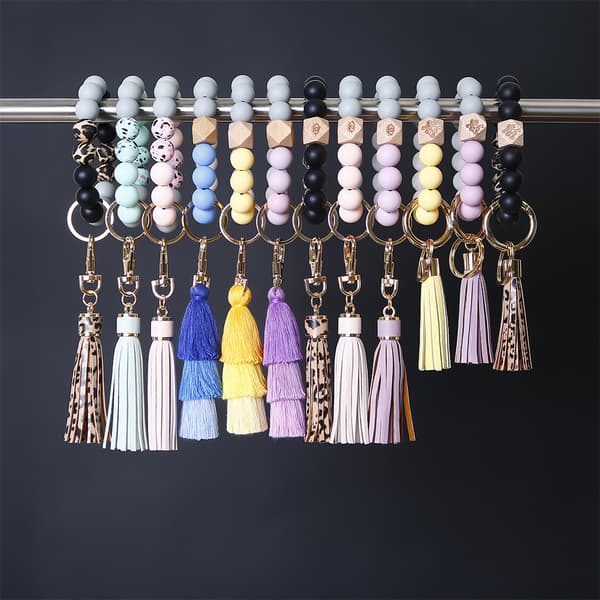 INF Macaron Beaded Wrist Keychain