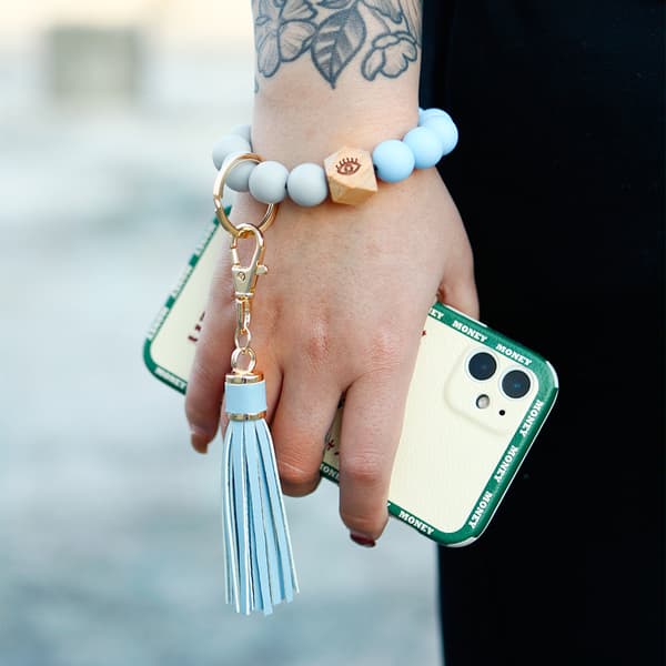 INF Macaron Beaded Wrist Keychain
