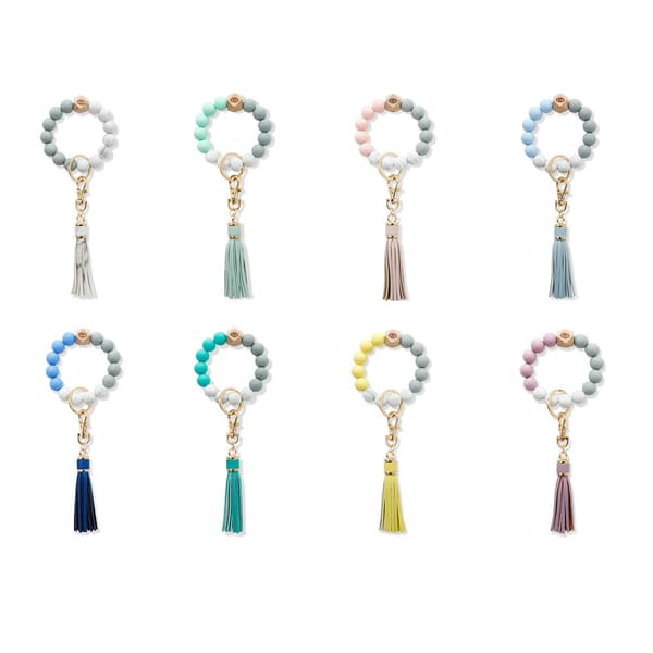 INF Macaron Beaded Wrist Keychain