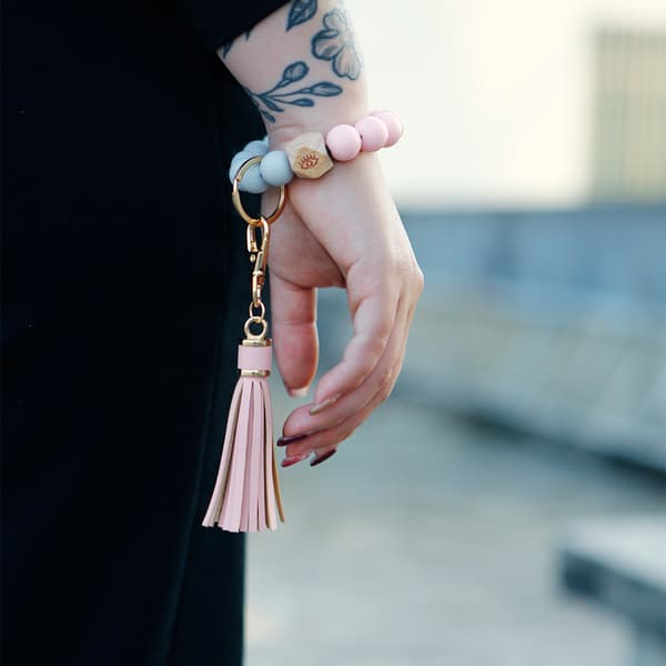 INF Macaron Beaded Wrist Keychain