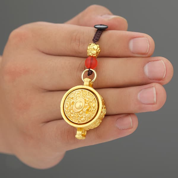 INF Lyckobringande nyckelring med kinesisk zodiakens förmögenhetskruka och Pixiu-amulett Model 1