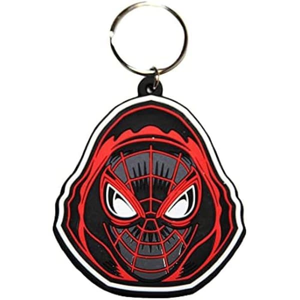 Pyramid International Spider-Man Miles Morales (Hooded) Gummnyckelring, Nyckelring Unisex, Multi, En Storlek