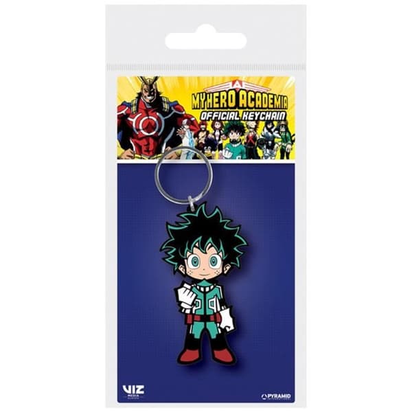 My Hero Academia Deku Rubber Nyckelring - Vit - Merch Samlartillbehör