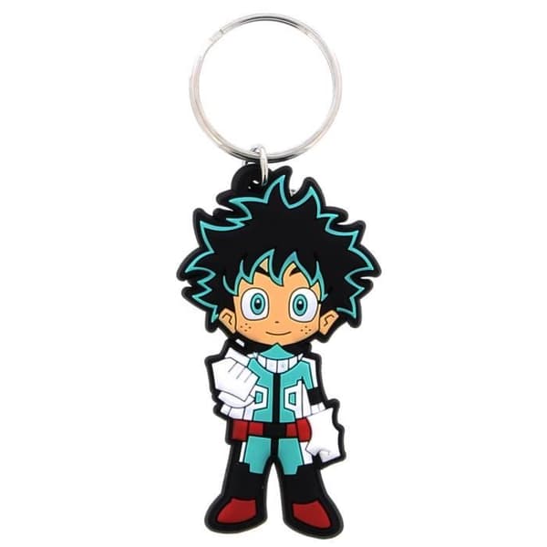 My Hero Academia Deku Rubber Nyckelring - Vit - Merch Samlartillbehör