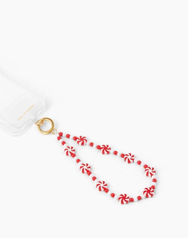 Phone Wristlet Strap Candy Cane