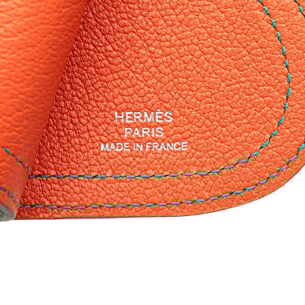 Pre-owned Hermès Epsom Camail Key Holder Bag Charm Pink