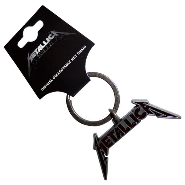 Metallica Deep Red Band Logo Keyring Keychain One Size
