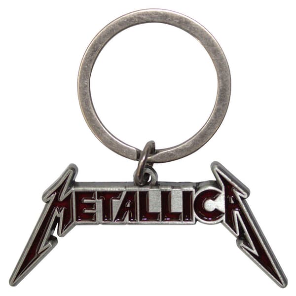 Metallica Deep Red Band Logo Keyring Keychain One Size